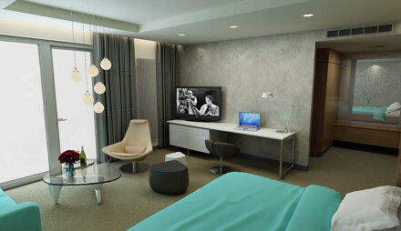 interiér hotelovej izby "hotel Domaša"